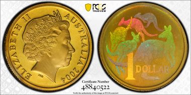 2004 $1 Holographic Kangaroos PR69DCAM