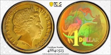 2004 $1 Holographic Kangaroos PR69DCAM