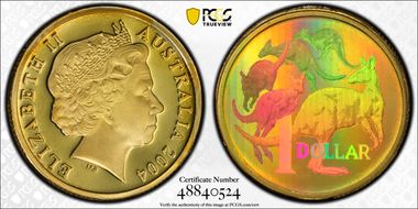 2004 $1 Holographic Kangaroos PR69DCAM