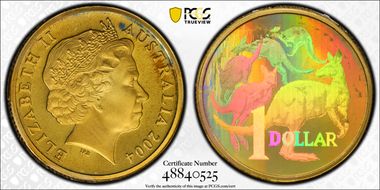 2004 $1 Holographic Kangaroos PR69DCAM