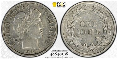 1914-S 10C N1