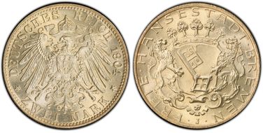 1904-J 2 Mk J-59 MS67+ 