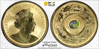 2023 $5 Australian World Heritage Colorized MS68