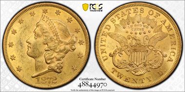 1872 $20 MS61