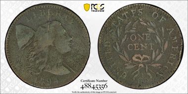 1794 1C Ornate Head, S-28 N1BN