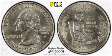 2003-P 25C Alabama AU58