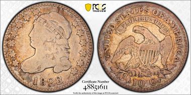 1823/2 10C Large Es VG8