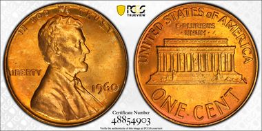 1960 1C Large Date MS65RD