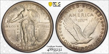 1917 25C Type 1 AU58FH