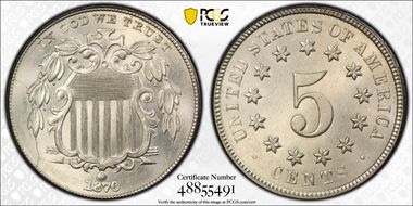 1870 5C MS65+ 