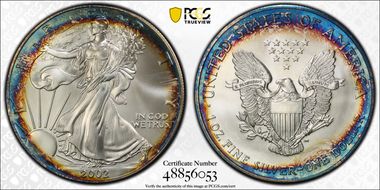 2002 $1 Silver Eagle MS69