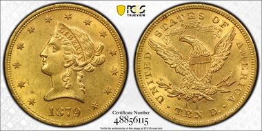 1879-S $10 MS62