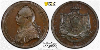 1775 AE Medal Betts-551, Lord North MS64BN