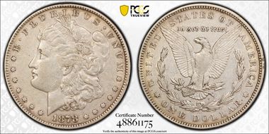 1878 7TF $1 Reverse of 1879 XF40