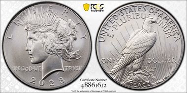 2023 $1 Peace Dollar First Strike MS70
