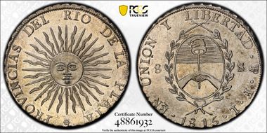 1815-PTS FL 8 Sol KM-15 S/R AU58