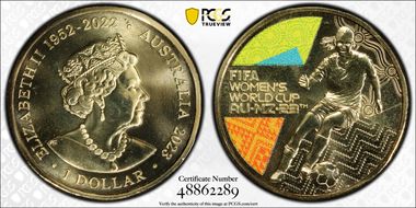 2023 $1 FIFA Women’s World Cup Colorized MS69