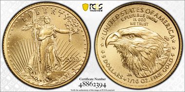 2022 $5 Gold Eagle MS70