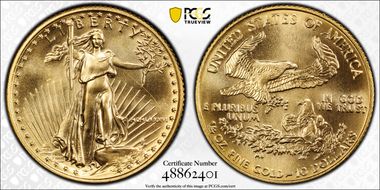 1986 $10 Gold Eagle MS68