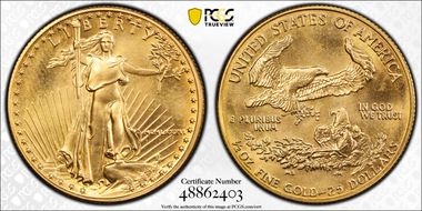 1986 $25 Gold Eagle MS68