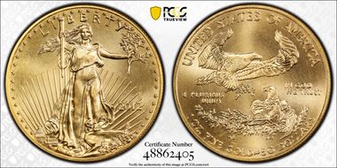 2012 $50 Gold Eagle MS68