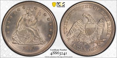 1861 25C MS63