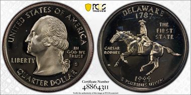 1999-S 25C Delaware PR68DCAM