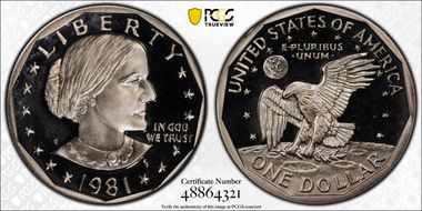 1981-S SBA$1 Type 2 PR68DCAM