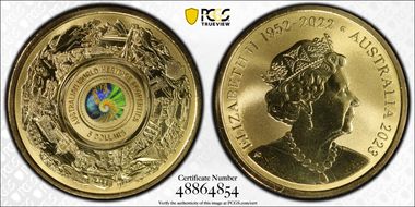 2023 $5 Australian World Heritage Colorized MS68