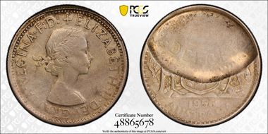 1956(m) Florin KM-60  Ag AU58