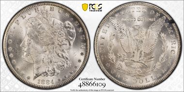 1884-CC $1 GSA Hoard MS63