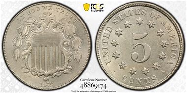 1872 5C DDO FS-103 MS62