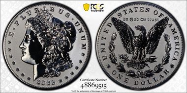 2023-S $1 Morgan Dollar Rev PR  Two-Coin Reverse Proof Set First Strike PR70