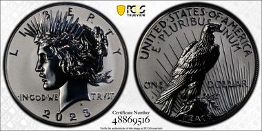 2023-S $1 Peace Dollar Rev PR Two-Coin Reverse Proof Set First Strike PR70