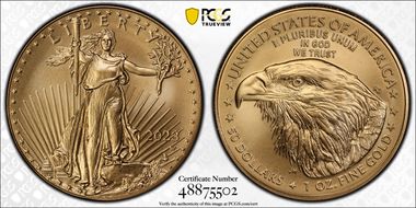 2023-W $50 Burnished Gold Eagle  First Strike SP70
