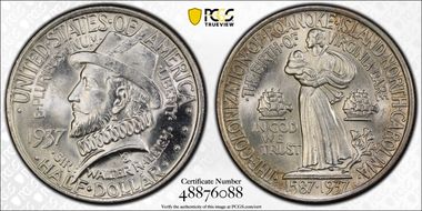 1937 50C Roanoke MS66