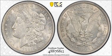 1921 $1 Morgan AU58