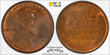1931-D 1C MS63BN