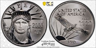 2000 $50 Statue of Liberty MS70