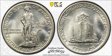 1925 50C Lexington MS65