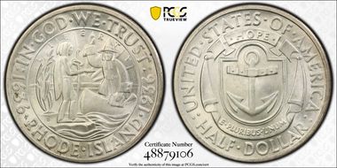 1936-D 50C Rhode Island MS66