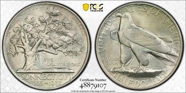 1935 50C Connecticut MS66