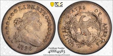 1796 $1 Large Date, Small Letters XF45