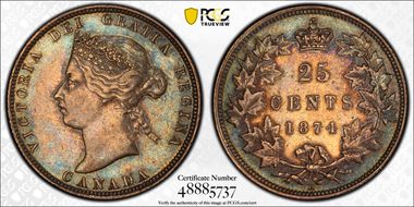 1874-H 25C AU53