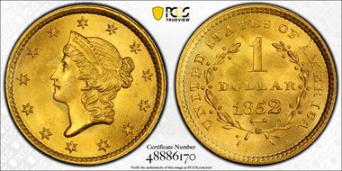 1852 G$1 MS66