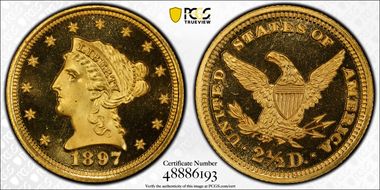 1897 $2.50 PR66DCAM