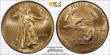 1993 $50 Gold Eagle MS68