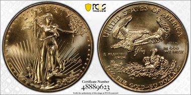 1994 $50 Gold Eagle MS69