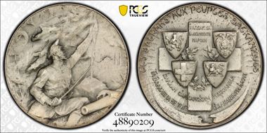 1912 Medal Denkov-1123  Balkan Wars Silv. AE Matte SP64