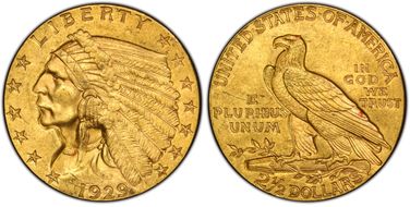 1929 $2.50 MS62